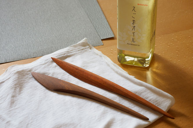 スタジオユタカ　メンテナンス 木のペーパーナイフ バターナイフ